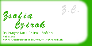 zsofia czirok business card