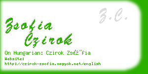 zsofia czirok business card